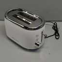 MELLERHOME Retro Toaster 2 Slice, 7 Browning Levels, 3 Functions (Reheat, Defrost, Cancel), Stainless Steel Features, Removable Crumb Tray, Under Base Cord Storage, White Toaster Kitchen Appliances