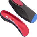 Kelaide 3/4 Orthotic Inserts Plantar Fasciitis Insoles  Neutral Arch Support Insoles for Flat Feet, Metatarsalgia, Morton's Neuroma, Heel Pain Relief Orthotics for Heel Spurs (Men 5-6 / Women 6-7, Red)
