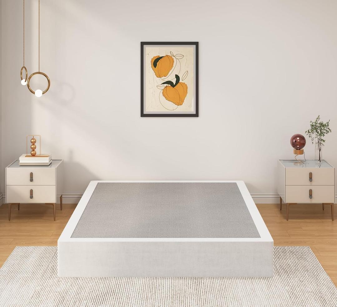 SHLAND Box Spring Full 10-Inch, Heavy Duty Metal Full Size Box Springs Mattress Foundation with Fabric Cover,Easy Assembly