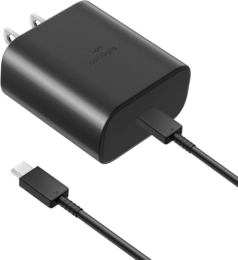 45W Super Fast Charger USB Type C Charger Cord 8FT with Android Phone Charger Fast Charging Block for Samsung Galaxy S26/S26 Ultra/S26+/S25/S25 Ultra/S25+/S24/S23/S22/S20/S21/Note 20/Note 10, Black
