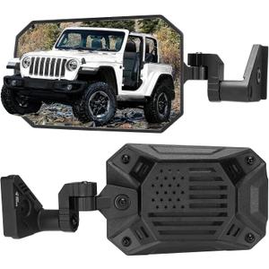 JOYTUTUS Mirrors Doors Off Compatible with Wrangler JL Gladiator JT 2018-2025, Wrangler JL Side Mirrors with Doors Off Wider View No Vibrate & Wobble (Patented), Not Fit Doors On