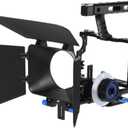 Andoer Camera Cage Kit C500 Aluminum Alloy Camera Camcorder Video Cage Rig Kit Film Making System with 15mm Rod Matte Box Follow Focus Handle Grip for Panasonic GH4 for Sony A7S/A7/A7R/A7RII/A7SII