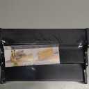 Spice Rack Organizer For Cabinet - 3 Tier Black Bamboo Wooden Expandable Display Shelf from 12.70 to 22.20 inch