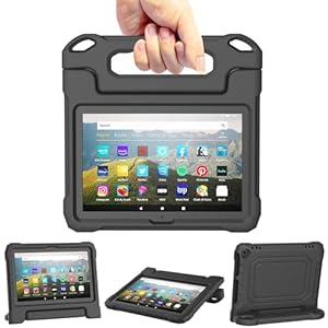 DJ&RPPQ 8in Tablet Case for Kids,Incompatible iPad TCL, Shockproof KidProof Cover for 8 inch Tablet, Black