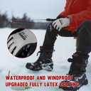 Waterproof Winter Work Gloves,Cold Weather Insulated Work Gloves Thermal Liner Superior Grip Latex Coating Warm for Outdoor XX Large (Medium, Elegant Grey-2pairs)