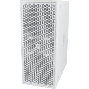 Rockville TITAN SLIM D8 White Powered Subwoofer, Dual 8" Woofers, 400W RMS/1600W Peak, 122dB SPL, Stackable, Vertical/Horizontal Mount, Bass Boost, XLR/RCA Inputs, Compact Plywood, Ideal for DJ/Live