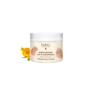 Babo Botanicals Moisturizing Oat & Calendula Miracle Face Cream - Shea Butter - For Dry or Sensitive Skin - For all ages - Vegan - 1 or 2 Pack