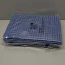 MIULEE Set of 2 Waffle Bathroom Rugs, Boho Bath Rug Super Absorbent, Non Slip Washable Ultra Soft Rubber Backed Shower Bath Mats for Floor, Tub, Shower, Looped Design, Blue, 17x24 Inch