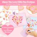 5 x 6 Sets Pop Up 3D Valentine's Day Gift Card Holders 3D Red Pink Candy Hearts Greetings Cards with Envelopes for Him Her Coworkers Teacher Sweet Day Wedding Bridal Shower Anniversary Birthday