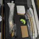 Shower System with Tub Spout 10 Inch Overhead Shower 4 Setting Handheld Spray Rough In Pressure Balance Valve Body with Trim Kit Wall Mounted Rainfall Bathtub Shower Faucet Set (Brushed Gold)