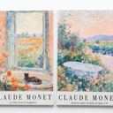 Claude Monet Painting, Black Cat Bathroom Wall Art, 
Floral Countryside Landscape Bathroom Wall Art