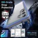 RAPTIC Shield Crystal Case for Samsung Galaxy S24, [13FT Mil-Grade Drop Protection], [Not Yellowing Tech], Durable Anodized Shockproof Aluminum Frame Slim Samsung S24 Case, Iridescent