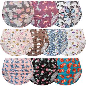 EZ Moms 10 Pack Diaper Covers For Girls Plastic Underwear For Toddlers Comfortable Rubber Pants For Toddlers Reusable Cloth Diaper Cover Breathable Plastic Underwear Covers For Potty Training Girls 6T