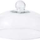 9 Inch Clear Glass Cake Dome, Home Kitchen Food Cover Pastry Display Stand Cheese Pudding Dome Cake Fresh Keeping Cover(Size:22.8cm)