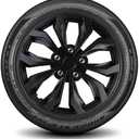 LYDS Spyder GM Gunmetal Gray Universal 15 inch Premium ABS Hubcap Wheel Cover Replacement Set of 4 - GWC-15GM-B(ring holders broken)