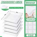 Landical 50 Pcs White 2 x 2 ft PVC Plastic Drop Ceiling Tiles 24 x 24 x 0.8 Inch Ceiling Panels Decorative Cover for Office Bathroom Living Room Bedroom