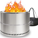 HGD 20 inch Smokeless Firepit Outdoor, Portable Smokeless Fire Pit for Camping with Travel Bag, Stainless Steel Wood Burning Stove for Backyard & Patio, Easy Setup & Compact Storage