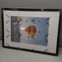 16.5x23.4 A2 Picture Frame Black with 11.7x16.5 A3 Mat, Display Photo 11.7x16.5 with Mat or 16.5 x 23.4 Without Mat, Wall Hanging Large Frame with Plexiglass, Black