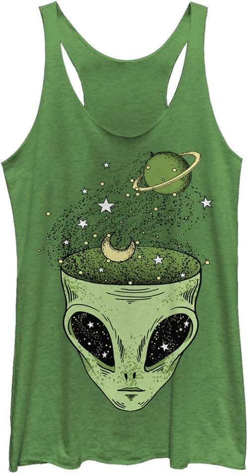 Fifth Sun Alien Dreams Women's Racerback Tank Top (X-Large, Envy Green)