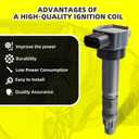 Set of 4 Ignition Coils Pack UF532 MR994642 & 4 PCS Iridium Spark Plugs Compatible with Mitsubishi Eclipse Galant Outlander 2.4L 3.8L
