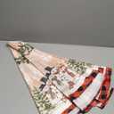 Giwawa Winter Snowman Tablecloth Round 60 Inch Red Buffalo Plaid Washable Reusable Table Cover for Kitchen Dining Room Indoor Outdoor Home Decor