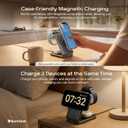 Qi2.2 Certified 3-in-1 Foldable Wireless Charging Station for Apple Devices with 65W Adapter, 25W Fast Charging Dock, Portable Magnetic Charger for iPhone 17-13, Apple Watch Series & AirPods