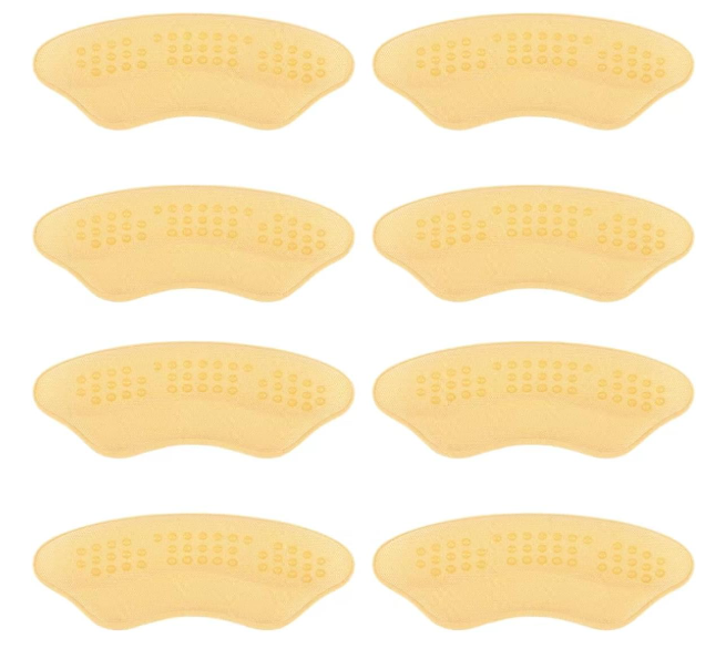 Heel Pads for Shoes that are Too Big, Heel Inserts for Women, Heel Grips for Womens Shoes, Heel Protectors, Heel Cushion Liners for Blisters Loose Shoes, Shoe Fillers (Antigel Beige 4Pairs) 
