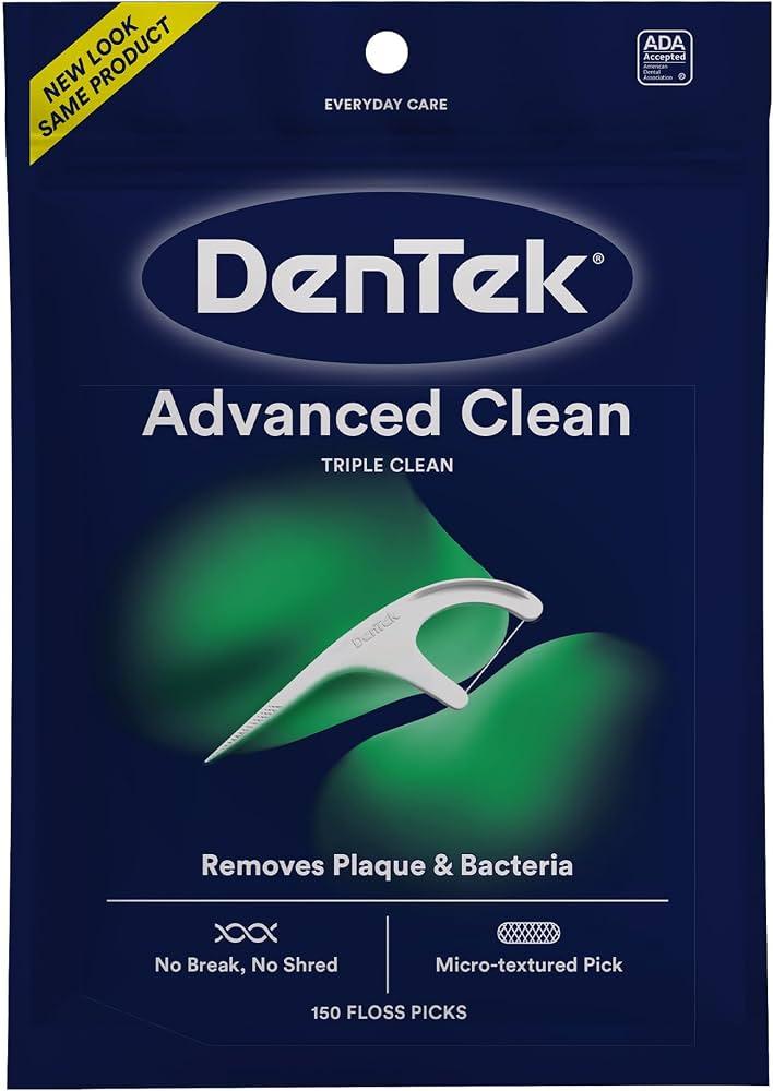 DenTek Triple Clean Fresh Mint Floss Picks, 75 Count, Pack of 14 (1,050 Total)