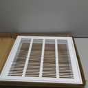 EZ-FLO 16 x 16 Inch (Duct Opening) Return Air Vent Cover for Wall or Ceiling, Solid Steel Return Air Filter Grille, HVAC Vent Cover, White, 61654