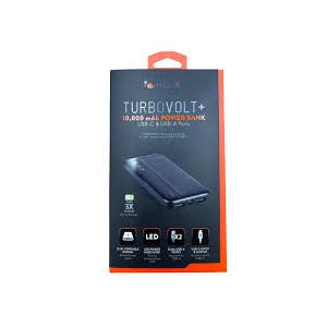 Helix Turbo Volt. Power Bank. USB C & USB A Portas