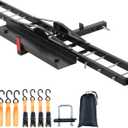 VEVOR Motorcycle Carrier, 600 LBS Steel Motorcycle Carrier Hitch Mount with 47" Longer Ramp, Scooter Dirt Bike Trailer Hauler with Ratchet Straps and Stabilizer, for Car, Truck with 2" Hitch Receiver