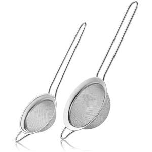 1 Pack Fine Mesh Strainers, Mini Stainless Steel Strainer with Handle for Kitchen, Metal Sieve Sifters for Straining Tea, Matcha, Cocktail, Juice and Coffee