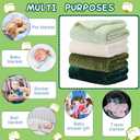 Frienda 4 Pcs Baby Fuzzy Blanket Fluffy Baby Blanket for Boys Girls Soft Warm Infant Newborn Toddler Receiving Nursery Bed Supplies, 32 x 24 Inch(Green Color)