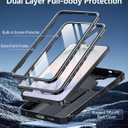 FNTCASE for Samsung Galaxy S26 Case: [Built-in Screen Protector & Kickstand] [2 Front Frames] [Military-Grade Drop Protection] Heavy Duty Shockproof Rugged TPU Case Full Body Protective Black