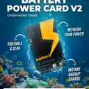 Power Card - Portable Charger Power Bank, Fast Charging, External Battery for Emergency Survival Everyday Carry Lightning & USB C for Android+iPhone (Single Use, Pre-Charged)