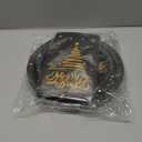 Lenyunge Merry Christmas Tableware - 62pc Black & Gold Plates & Napkins for Winter Holiday Decoration