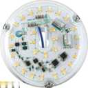 4'' 20W LED Ceiling Fan Light Retrofit Kit, Ceiling Light Replacement, LED Flush Mount Ceiling Light, 2400LM, 3CCT 3000K 4500K 5000K,120V, ETL Listed Dimmable CRI90 (3CCT)