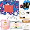 Graduation Gifts, Class of 2026 Grad Gift s College Graduation Gifts for Women The Tassel was Worth The Hassle Graduation Gift Basket-Graduation Coffee Mug Candles Keychain Socks Set