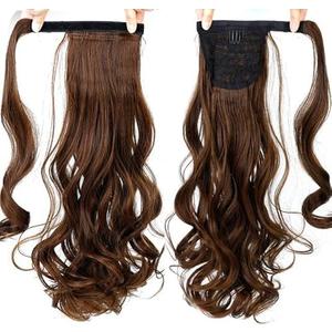 17" Synthetic Hair Wrap Around Ponytail Long Straight For Women Natural False Fake Hair Ponytail Clip In Hair Extensions