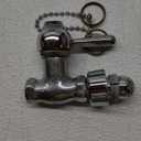 Self-Closing Shower Valve with Pull Chain, Chrome, Indoor or Outdoor Use