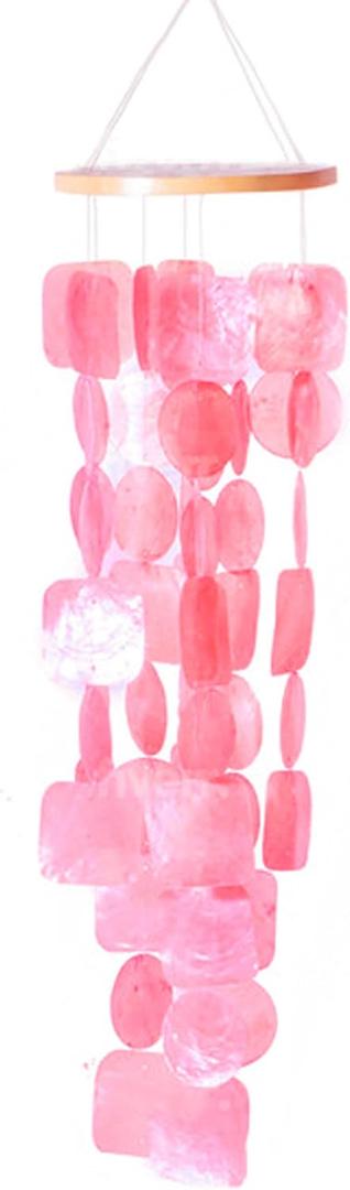 Capiz Shell Wind Chimes - with Clear & Melodious Sound -Handmade Sturdy Wood Wind Chimes Provides Comfortable and Pleasant Ambiance State Every Day, (Pink) Capiz Shell Wind Chimes - with Clear & Melodious Sound -Handmade Sturdy Wood Wind Chimes Provides Comfortable and Pleasant Ambiance State Every Day, (Pink)