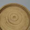 NIKKY HOME 12" Hand Carved Dough Bowls, Paulownia Wood Round Serving Bowl Decorative Wooden Tray, Natural