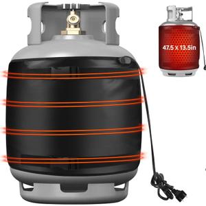 ANWEOR Propane Tank Heater Blanket,110V Gas LP Cylinder Tank Warmer,Propane Tank Warmer Blanket,Insulated Protective Tank Cover Safely Heats Up to 105℉ for 20,30,40 LB Tanks