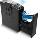 DAYI Biometric Gun Safe for Handgun, Fingerprint Pistol Safe with 3 Ways Quick Access and Silent Mute Function for Beside Nightstand  T12