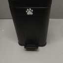 Dog Poop Trash Can Outside, 5L/1.3Gal Metal Dog Waste Trash Can with Lid, Foot Pedal, Pet Waste Container with 40 Bags, Poop Bucket with Lid Soft Close for Pet, Black