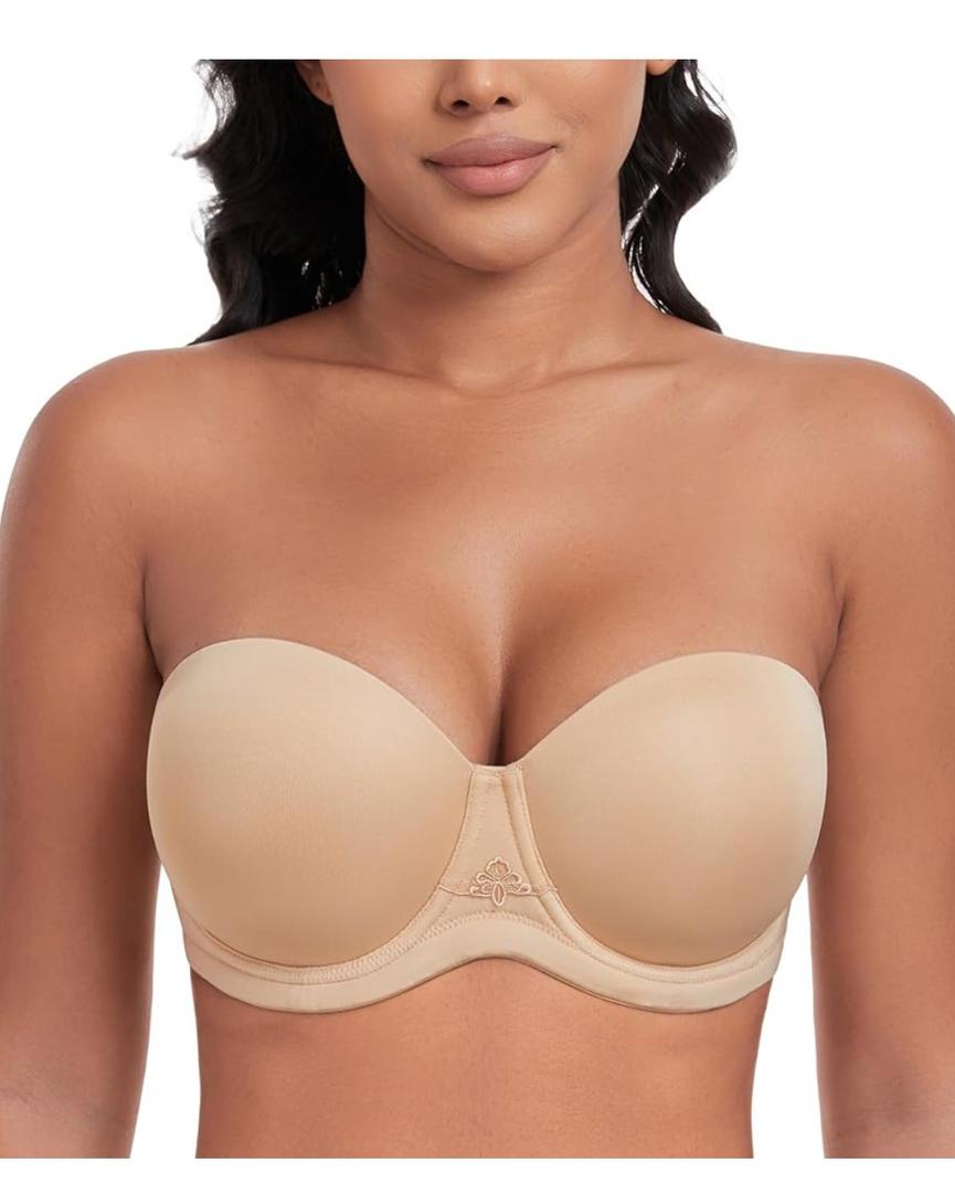 DotVol Women's Multiway Strapless Bra Full Figure Underwire Contour Beauty Back Plus Size Bra38C