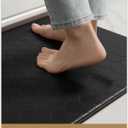 Color&Geometry Anti Fatigue Cushioned Kitchen Floor Mats,17"X71",Long Runner Rug Non Slip Waterproof,Memory Foam Padded Standing Mat for Front Sink,Black