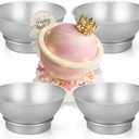 Hedume Set of 8 Cake Sphere Pan, 6.5 Inches 3D Sports Ball Cake Pan to Create Any Ball Shaped Cake, Includes 4 Semicircles and 4 Chassis