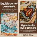 INGEROOM Washable Area Rugs for Living Room Vintage Large Area Rug 6x9 Boho Rug Non-Slip Carpet Machine Washable Area Rugs for Bedroom and Kitchen Made of Faux Wool Ruggable Rugs