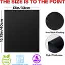 Grill Mats for Outdoor Grill, (10 pcs) Non Stick BBQ Grill Mat Grilling Mat, BBQ Grilling Accessories, Heavy Duty, Reusable and Easy to Clean, Grill Sheets for Gas Charcoal and Electric BBQ (Black)